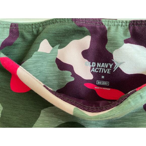 OLD NAVY Active Go Dry Leggings Colorful Camo Print Women's Size MED Activewear - Picture 4 of 8